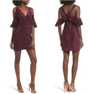 Devlin purple velvety dress deep V